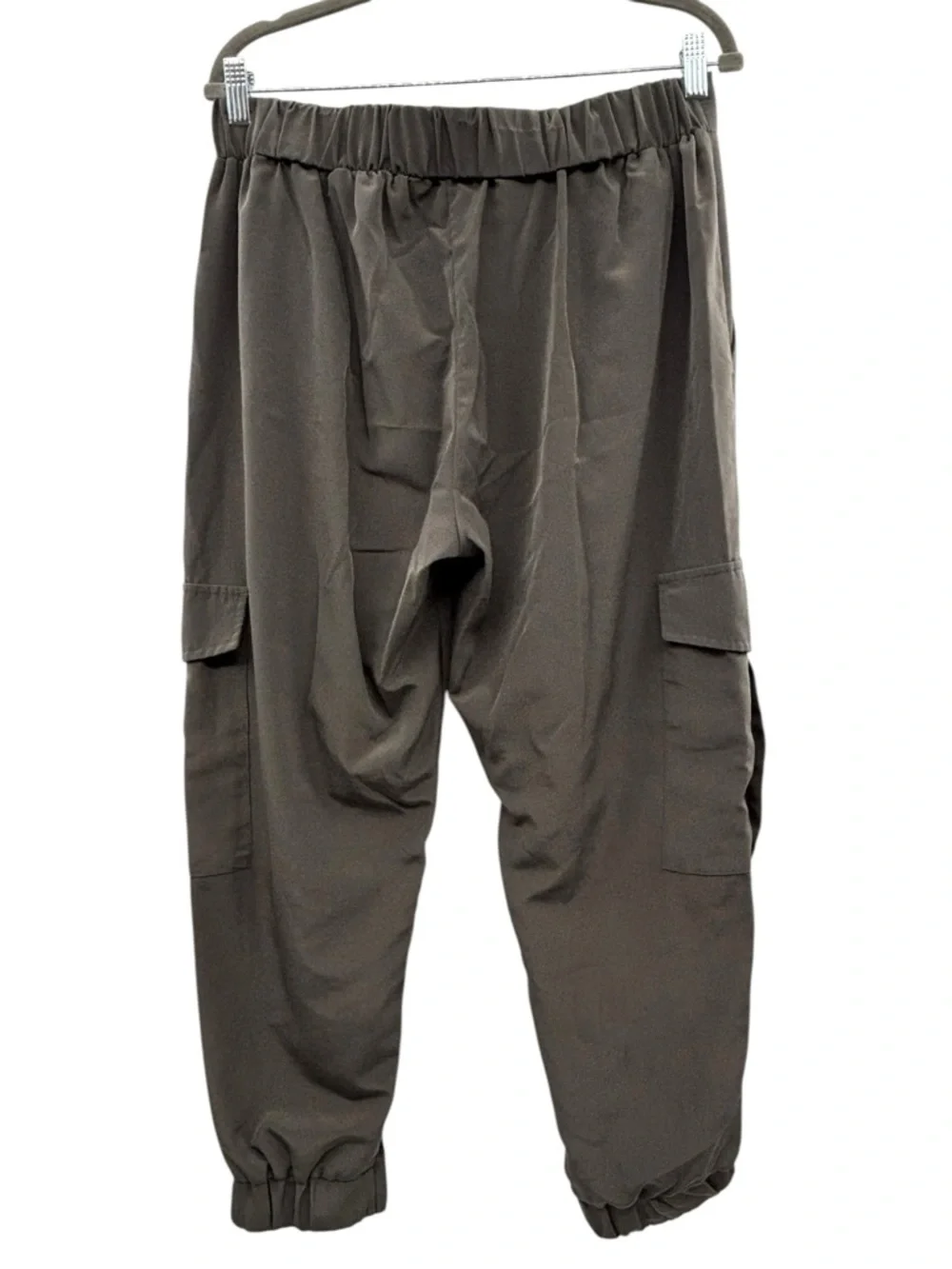 Zara Women’s  Dark Khakis High Waisted Cargo Joggers Size Large - Picture 3 of 15